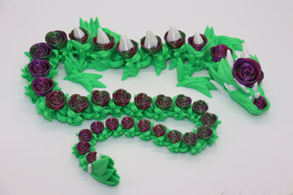Large Rose Dragon – The Majestic 3D Printed Floral Fantasy