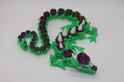 Large Rose Dragon – The Majestic 3D Printed Floral Fantasy