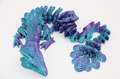 Peacock Dragon – Grace, Color, and Fantasy Combined